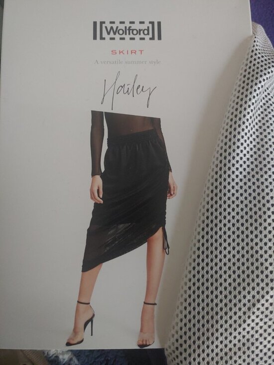Wolford Dresses & Skirts - NIB Wolford Hailey Skirt White Mesh Black Lining Size M